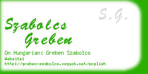 szabolcs greben business card